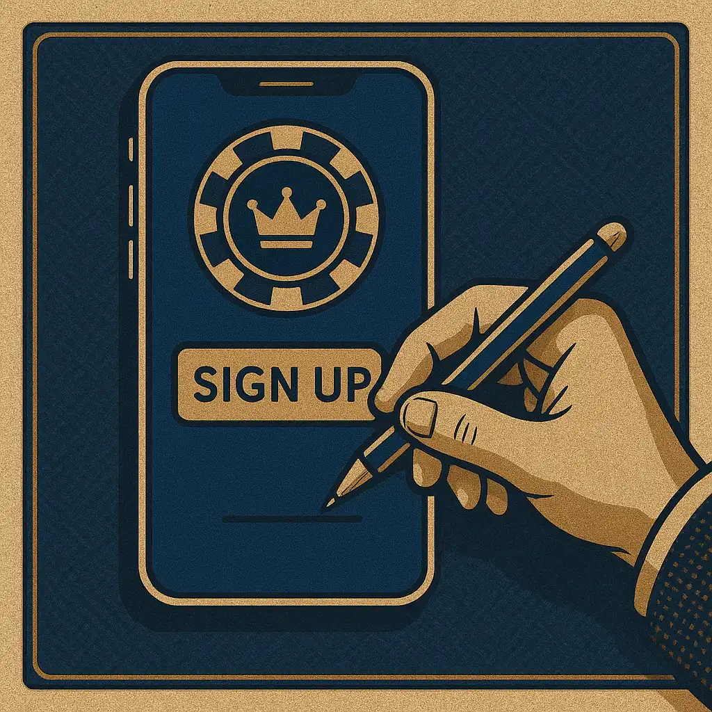 Player signing up for a TweedBet account on a smartphone
